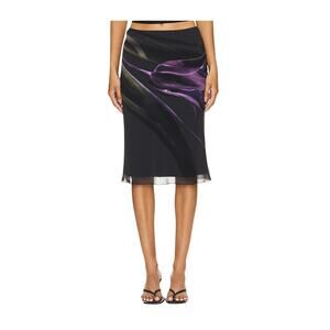 Musier 'Nadia' Black Polyester Skirt Size 34